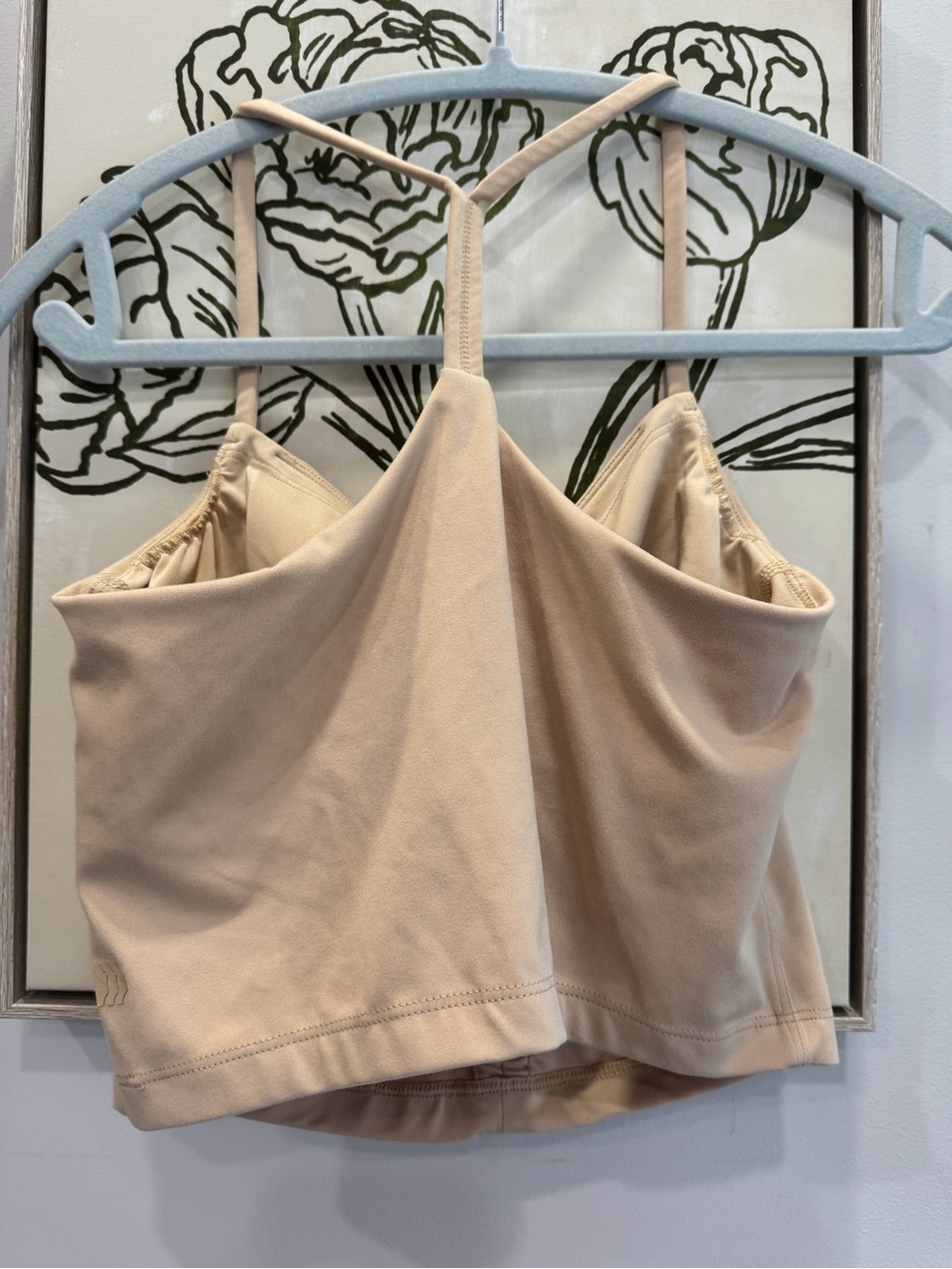 all in motion Beige Ruched Workout Top Women’s Small ~ GOOD CONDITION - Picture 3 of 4